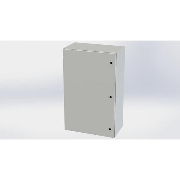 1/4 Turn Latch Electrical Enclosures, 48 in H, 16 in D, 30 in W, NEMA 3R, 4, 12, 13, Carbon Steel